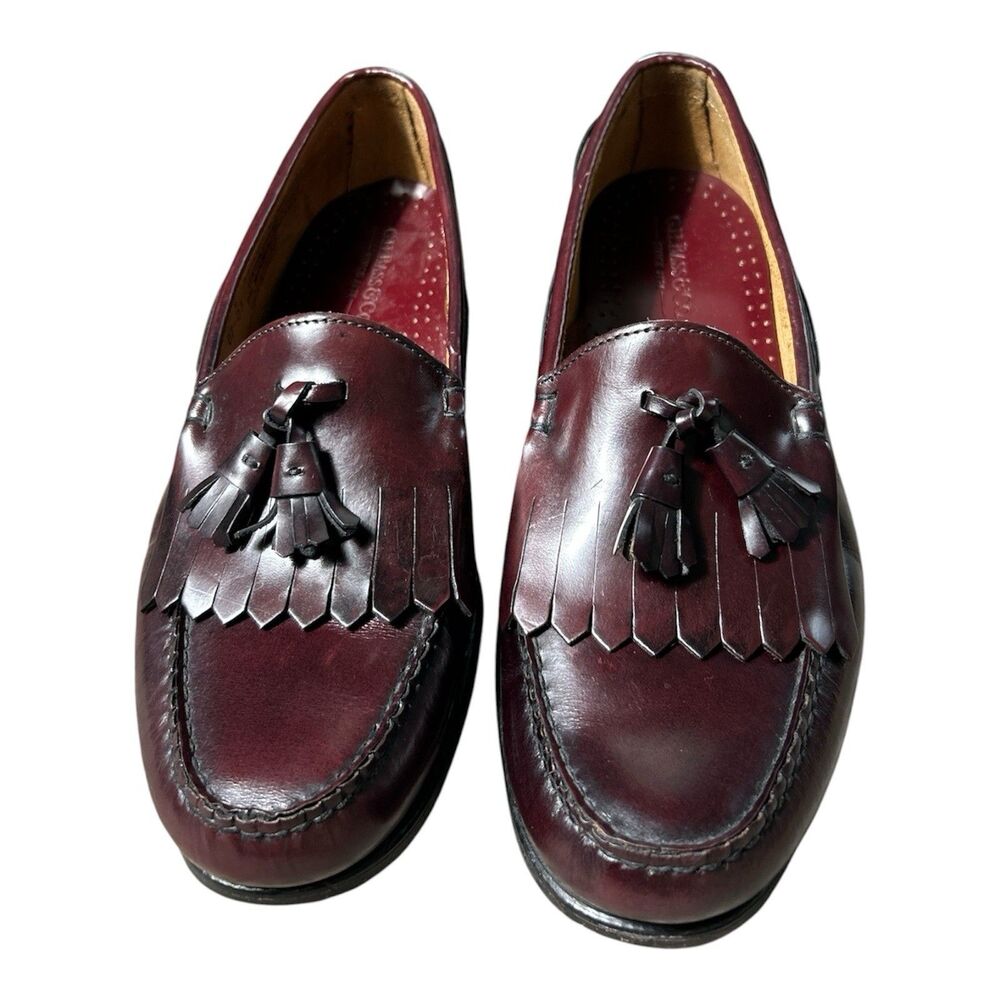 Bass Weejuns Men 11C Oxblood Kilte Tassel Loafer Preppy